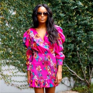 🆕 FAB’RIK Edison Puff Sleeve Floral Smocked Dress